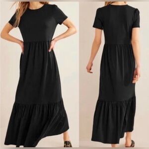 Boden Emma Tiered Black Maxi Dress